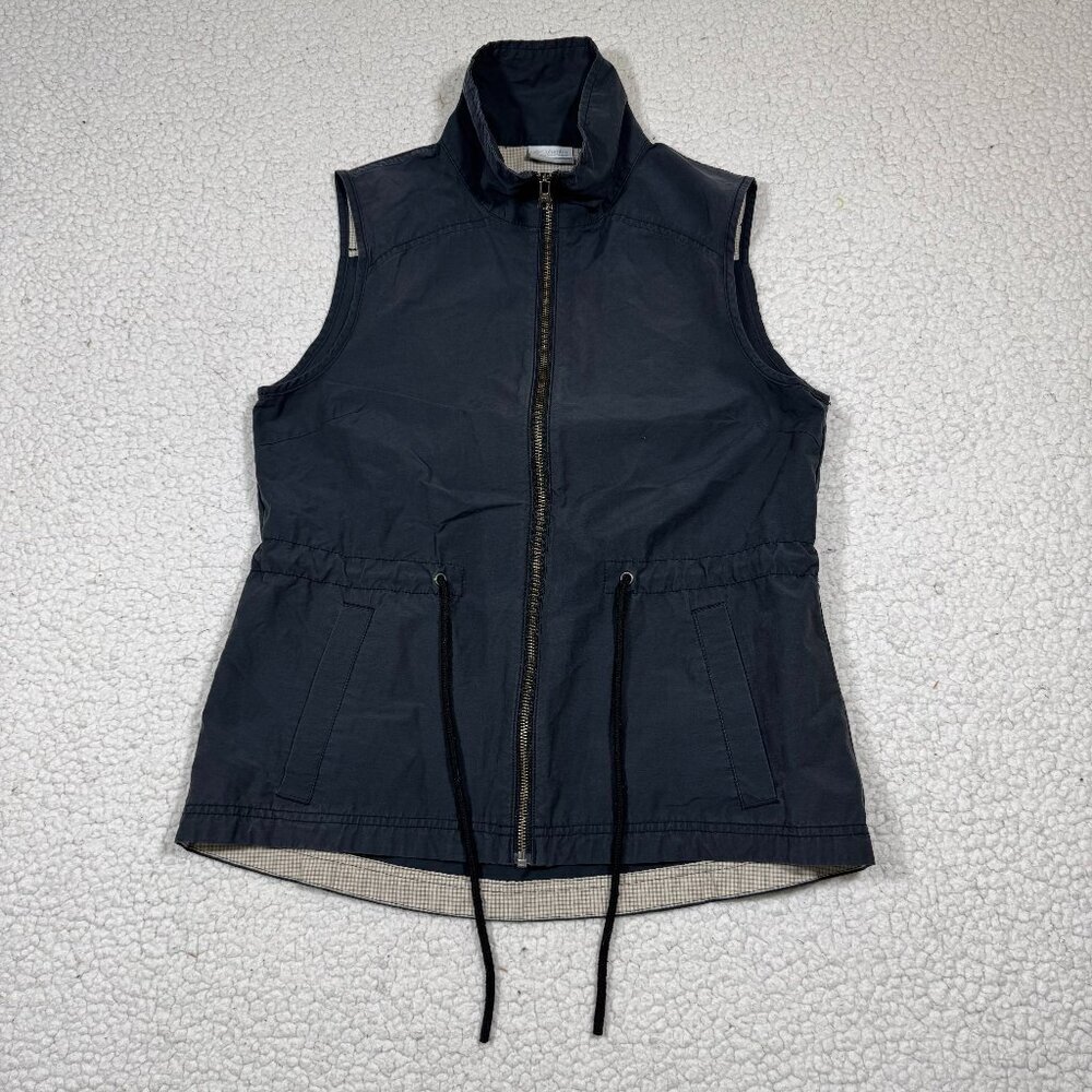 Columbia Womens Black Utility Zip Up Fishermen Vest Jacket Sz M Preppy Outdoors